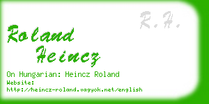 roland heincz business card